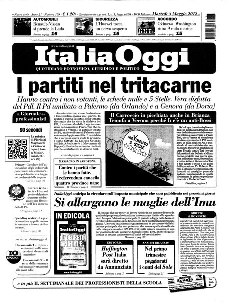 Italia oggi : quotidiano di economia finanza e politica